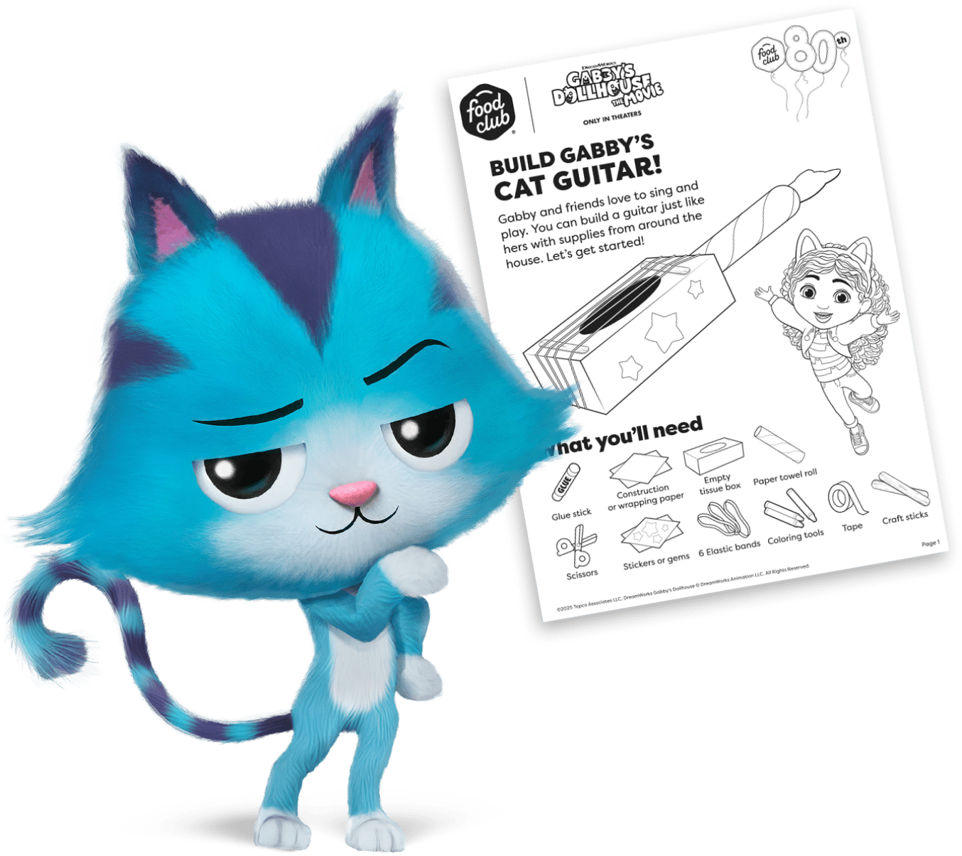 Build Gabby’s cat guitar