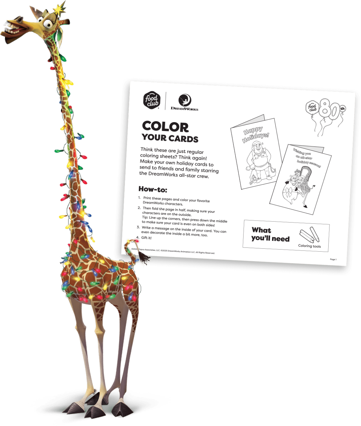 Color your own holiday cards!